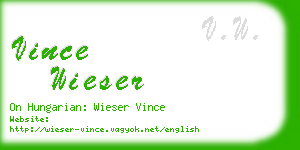 vince wieser business card